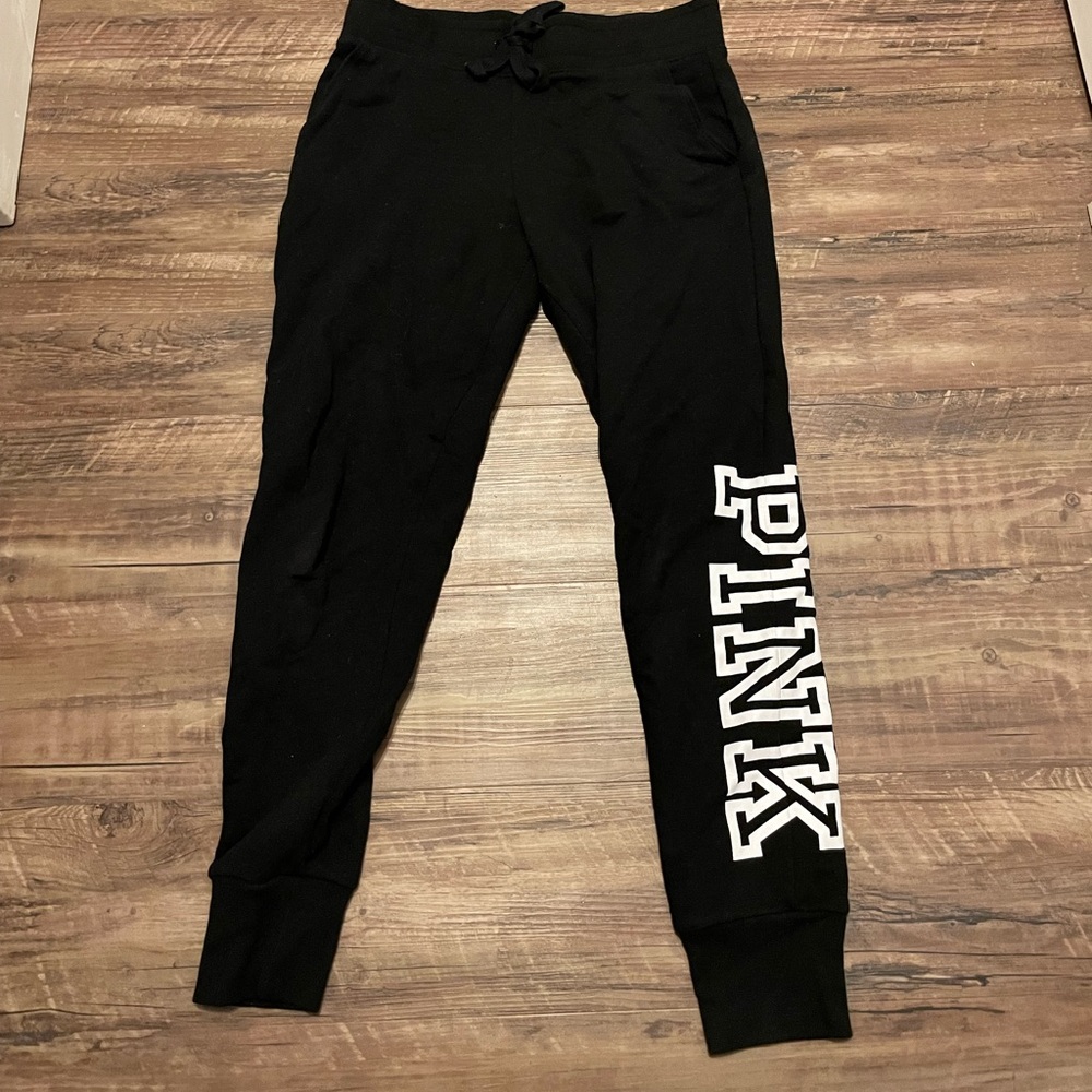 Women’s PINK black sweatpant joggers from PINK Victoria’s Secret size: S